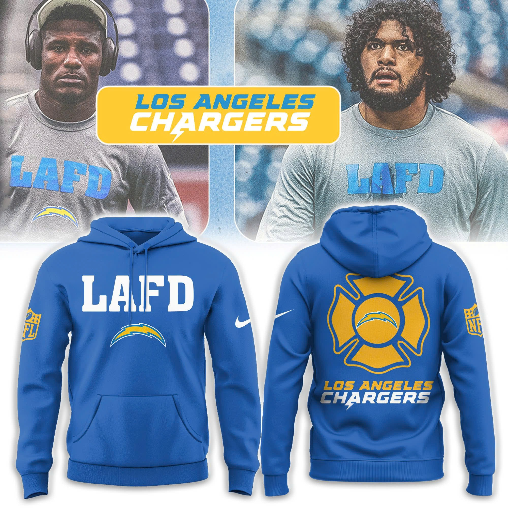 Los Angeles Chargers LAFD 2025 Hoodie Best Gift For Football Lovers