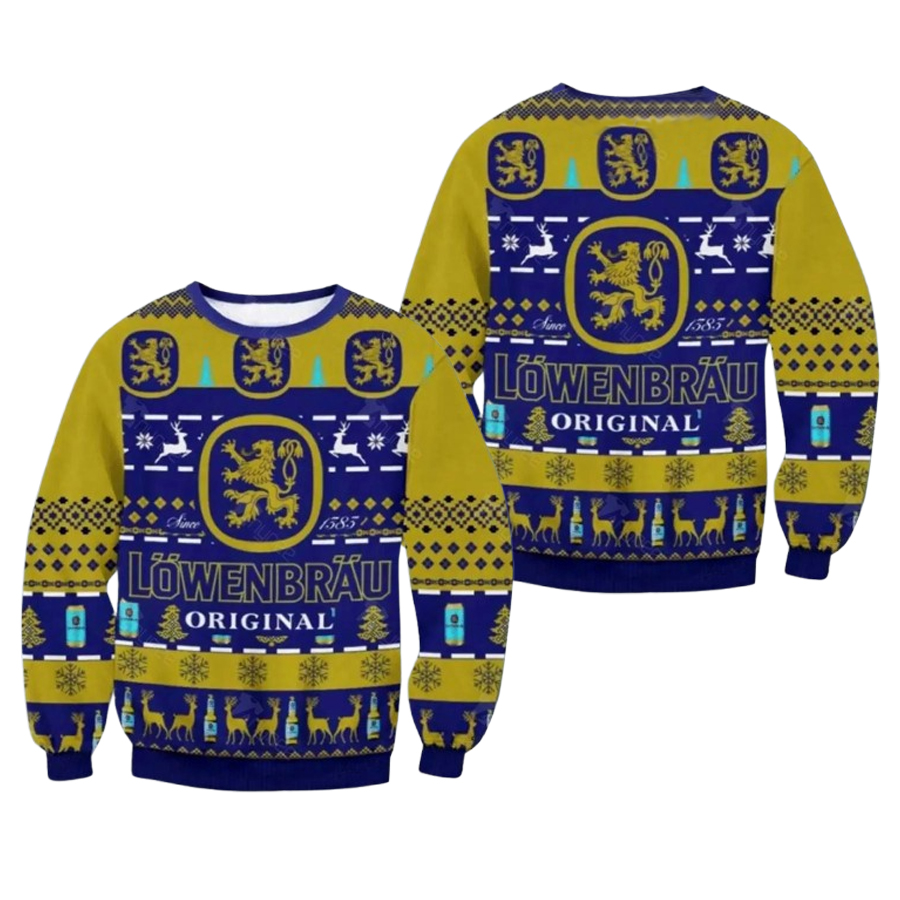 Lowenbrau Original Beer Lowenbrau Original Beer Gift Fan Ugly Christmas Sweater