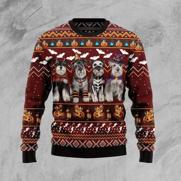 Miniature Schnauzer Halloween Ugly Sweater