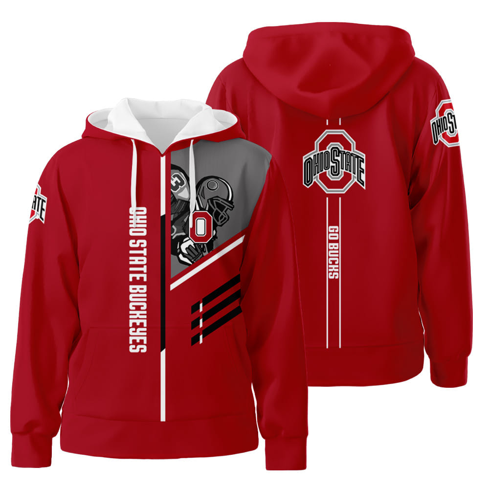 Ncaa Ohio State Buckeyes 3D All Over Print Hoodie Zip-Up Hoodie Version 60
