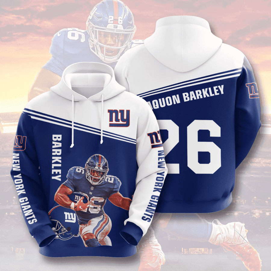 New York Giants Barkley 26 Hoodie Zip Hoodie Version 1253