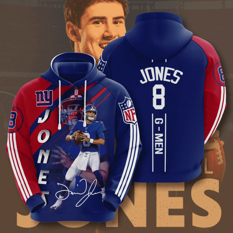 New York Giants DANIEL JONES Hoodie Zip Hoodie
