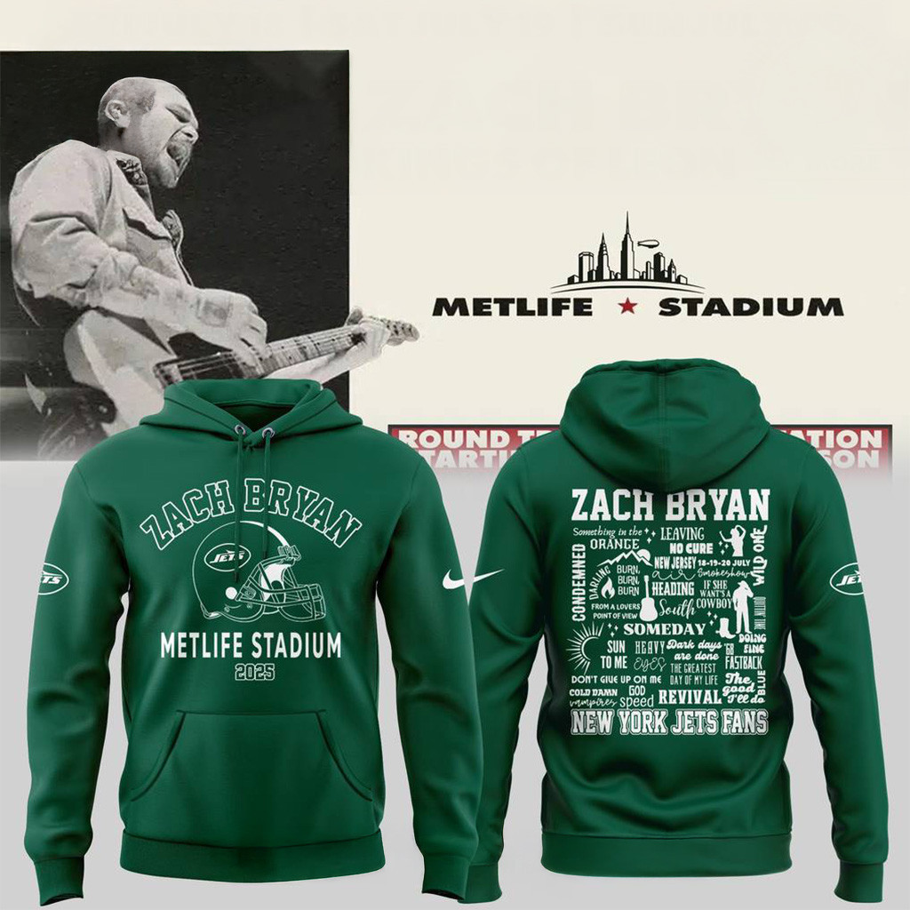 New York Jets X Zach Bryan Kings Of Leon Special Hoodie Jets Merch Gifts For Dad