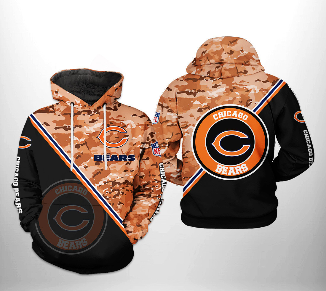 NFL Chicago Bears NFL Camo Team Hoodie Zip Hoodie