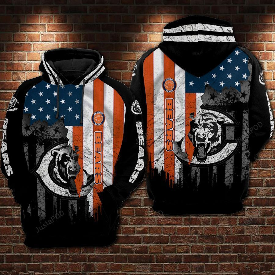 NFL Chicago Bears Nfl Football Flag American Hoodie Zip Hoodie