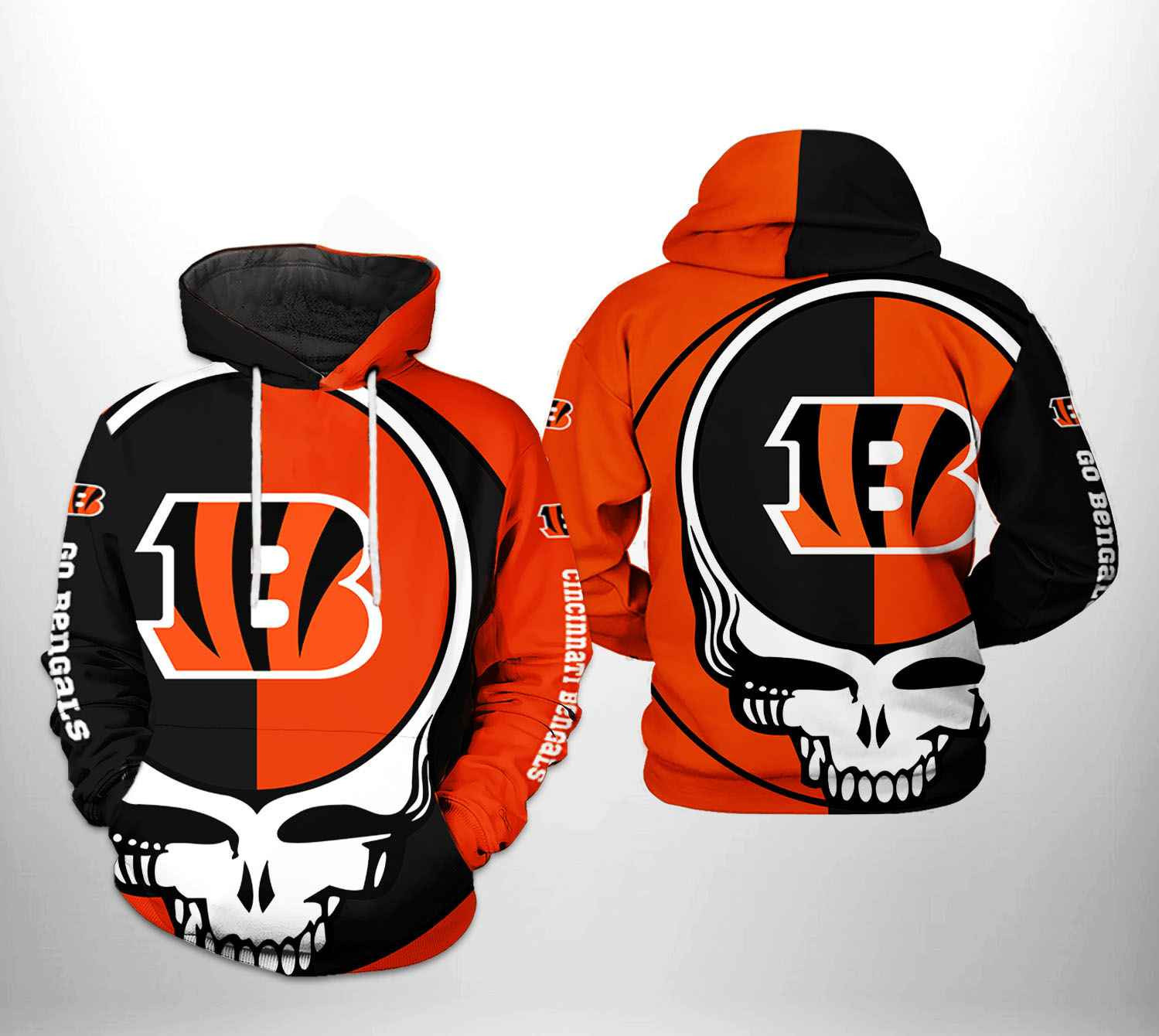 NFL Cincinnati Bengals NFL Grateful Dead Hoodie Zip Hoodie