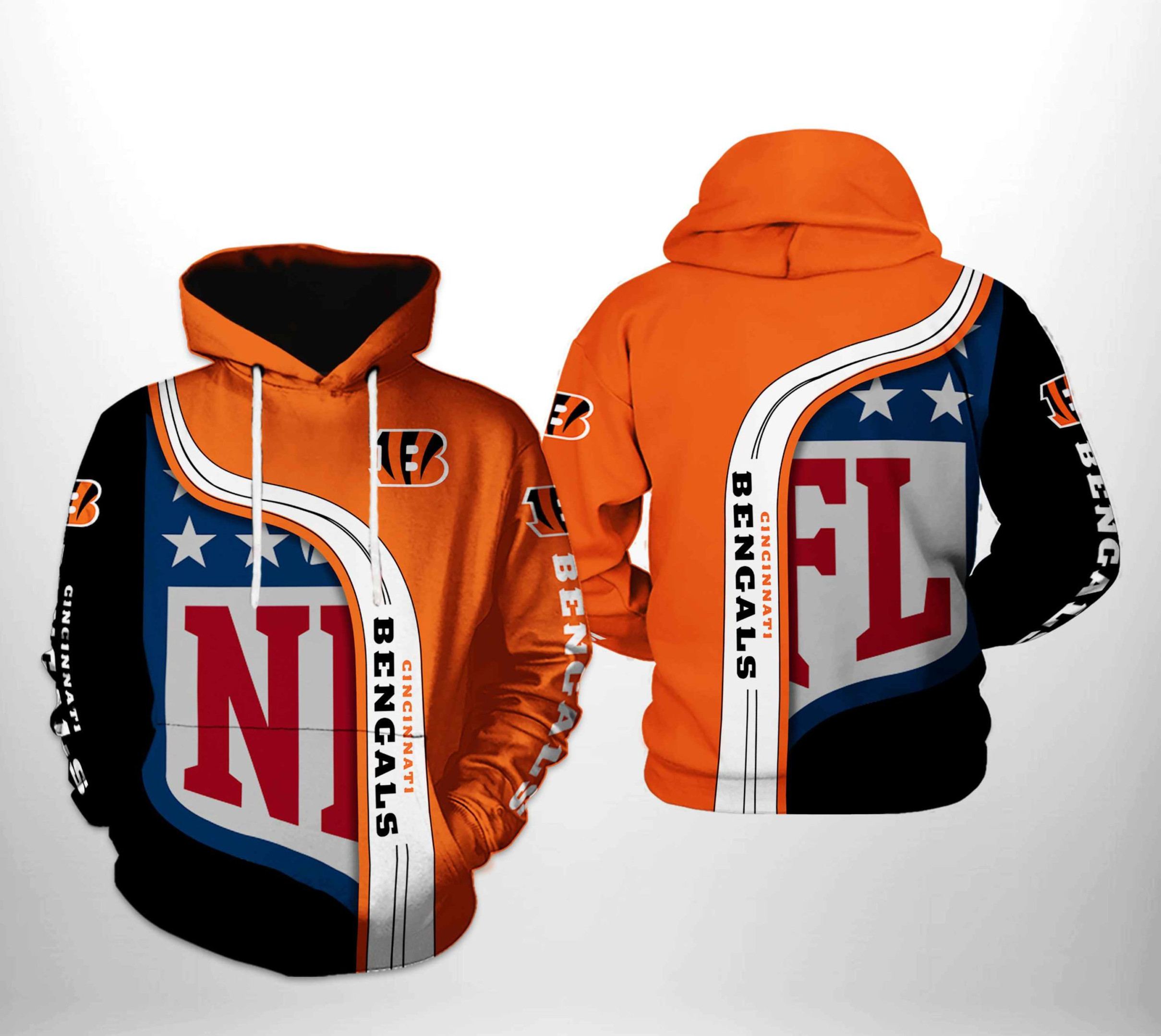 NFL Cincinnati Bengals NFL Team Hoodie Zip Hoodie Version 2206