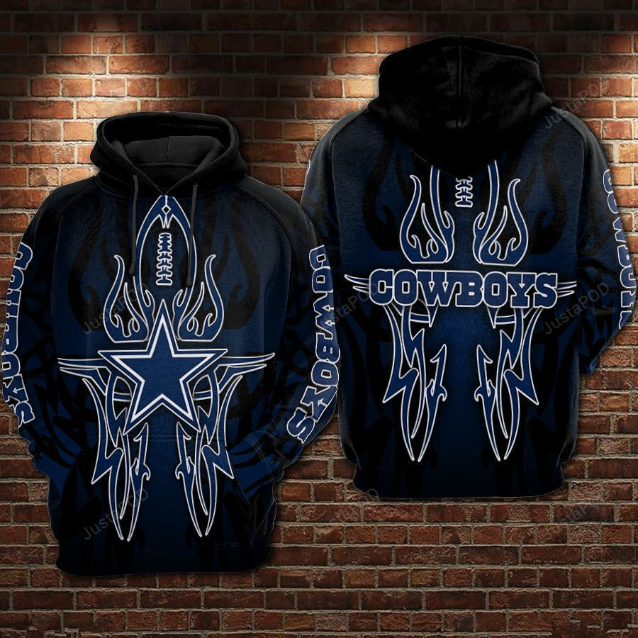 NFL Dallas Cowboys Nfl Football Black Hoodie Zip Hoodie Version 1458