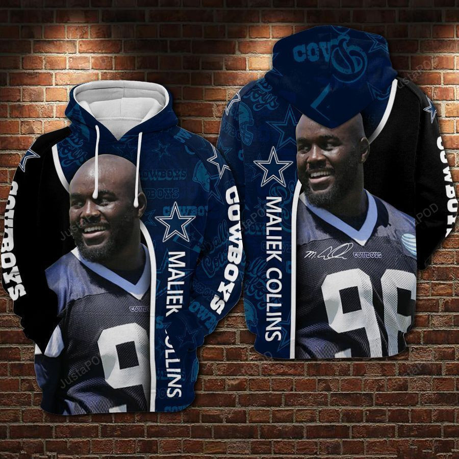 NFL Dallas Cowboys Nfl Football Maliek Collins Hoodie Zip Hoodie