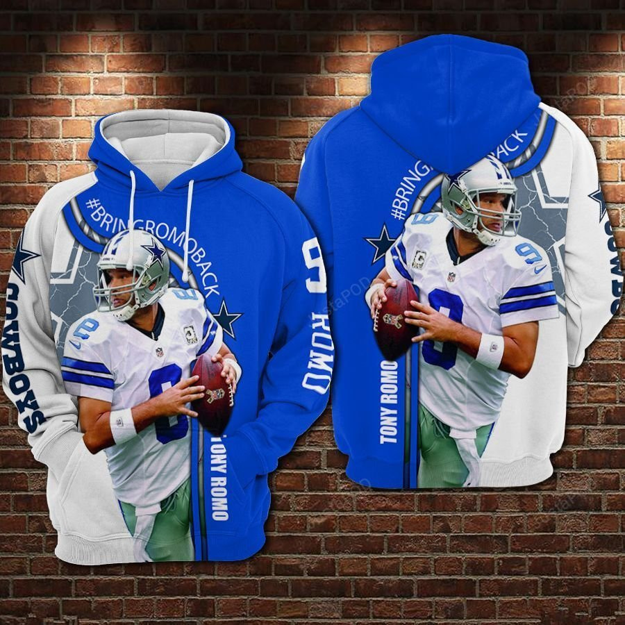 NFL Dallas Cowboys Nfl Football Tony Romo Hoodie Zip Hoodie