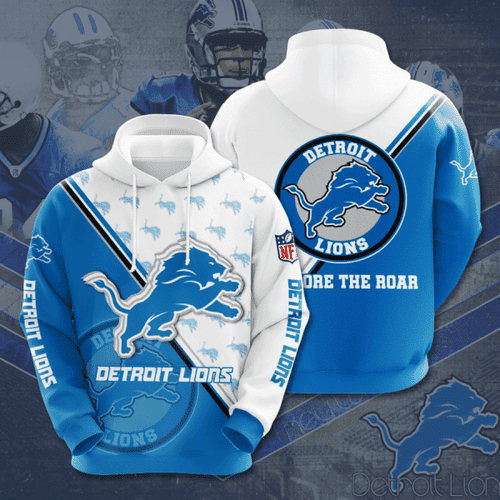 NFL Detroit Lions Big Logo Hoodie Zip Hoodie