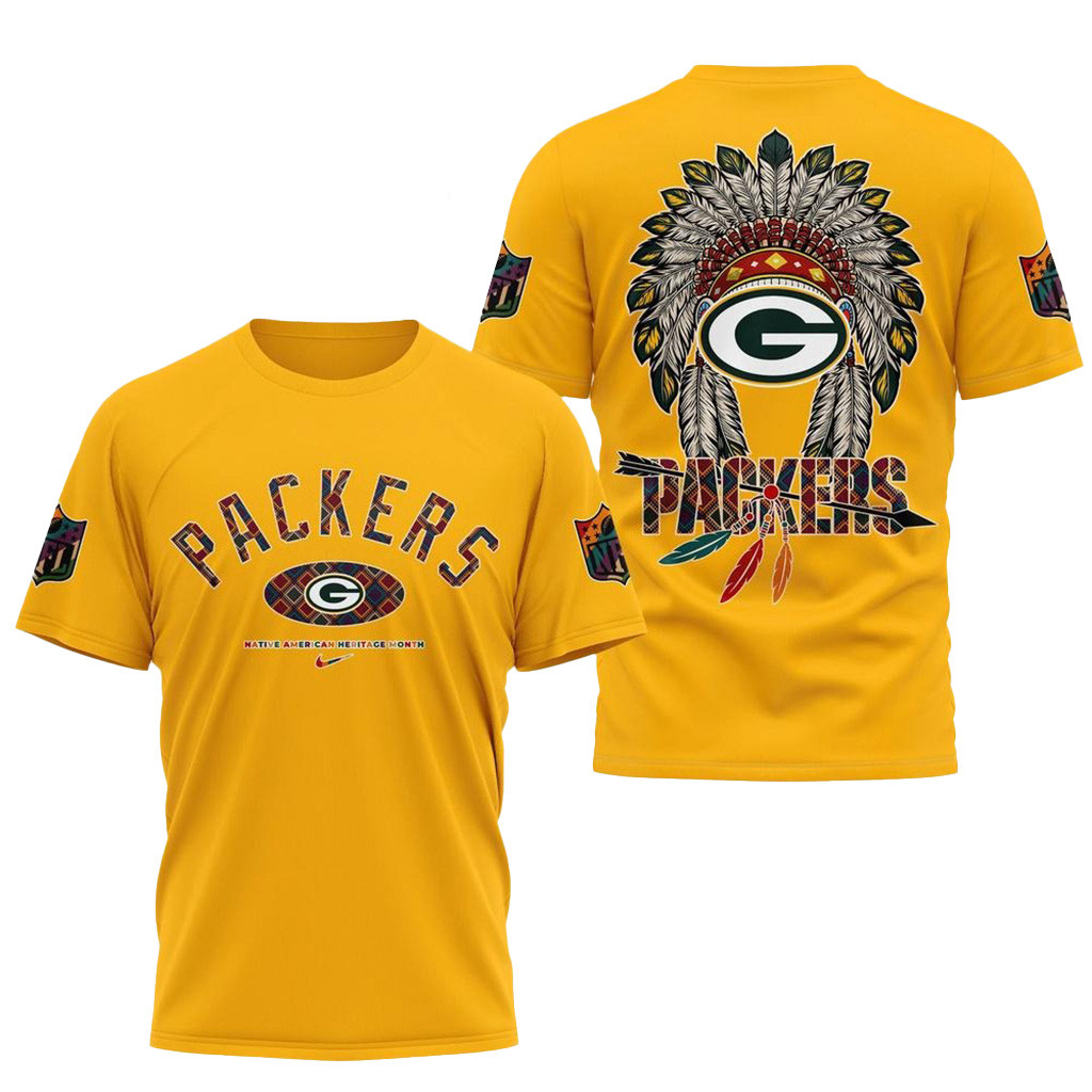 NFL Green Bay Packers Native American Heritage Month Shirt Packers Merch Gifts For Fans