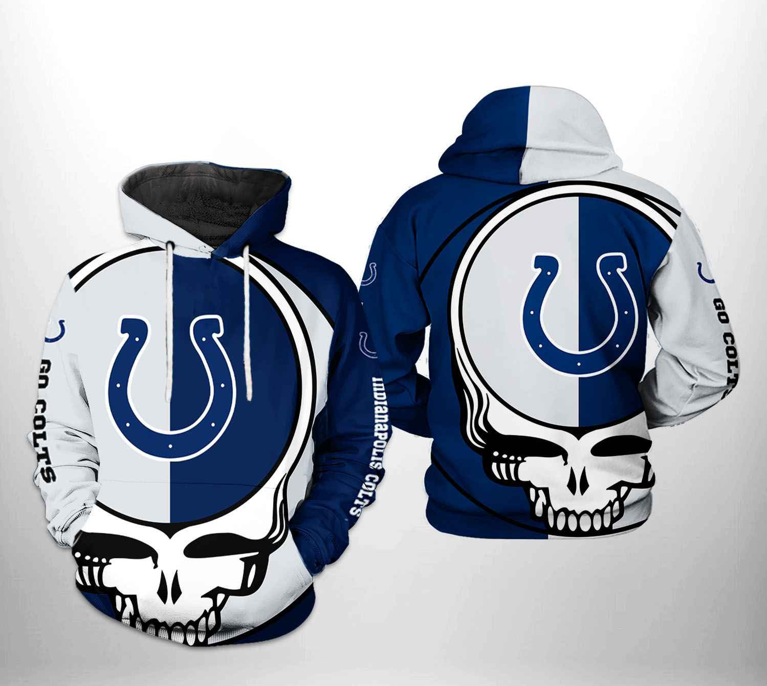 NFL Indianapolis Colts NFL Grateful Dead Hoodie Zip Hoodie