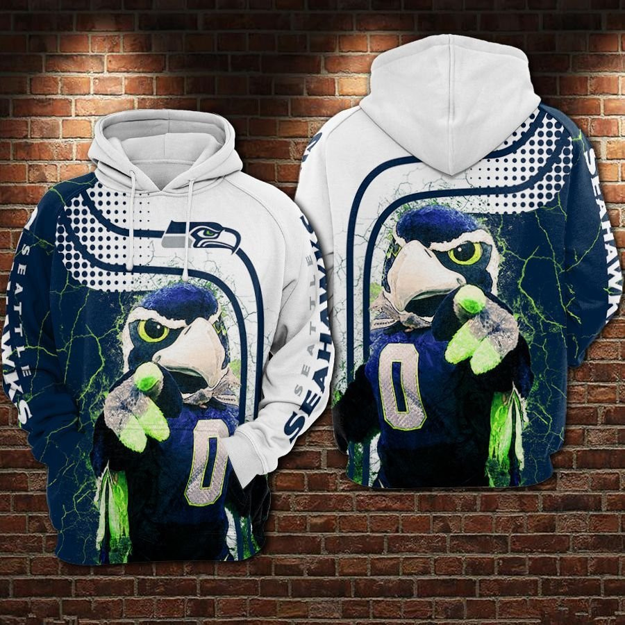 NFL Seattle Seahawks Nfl Football Blue Hoodie Zip Hoodie
