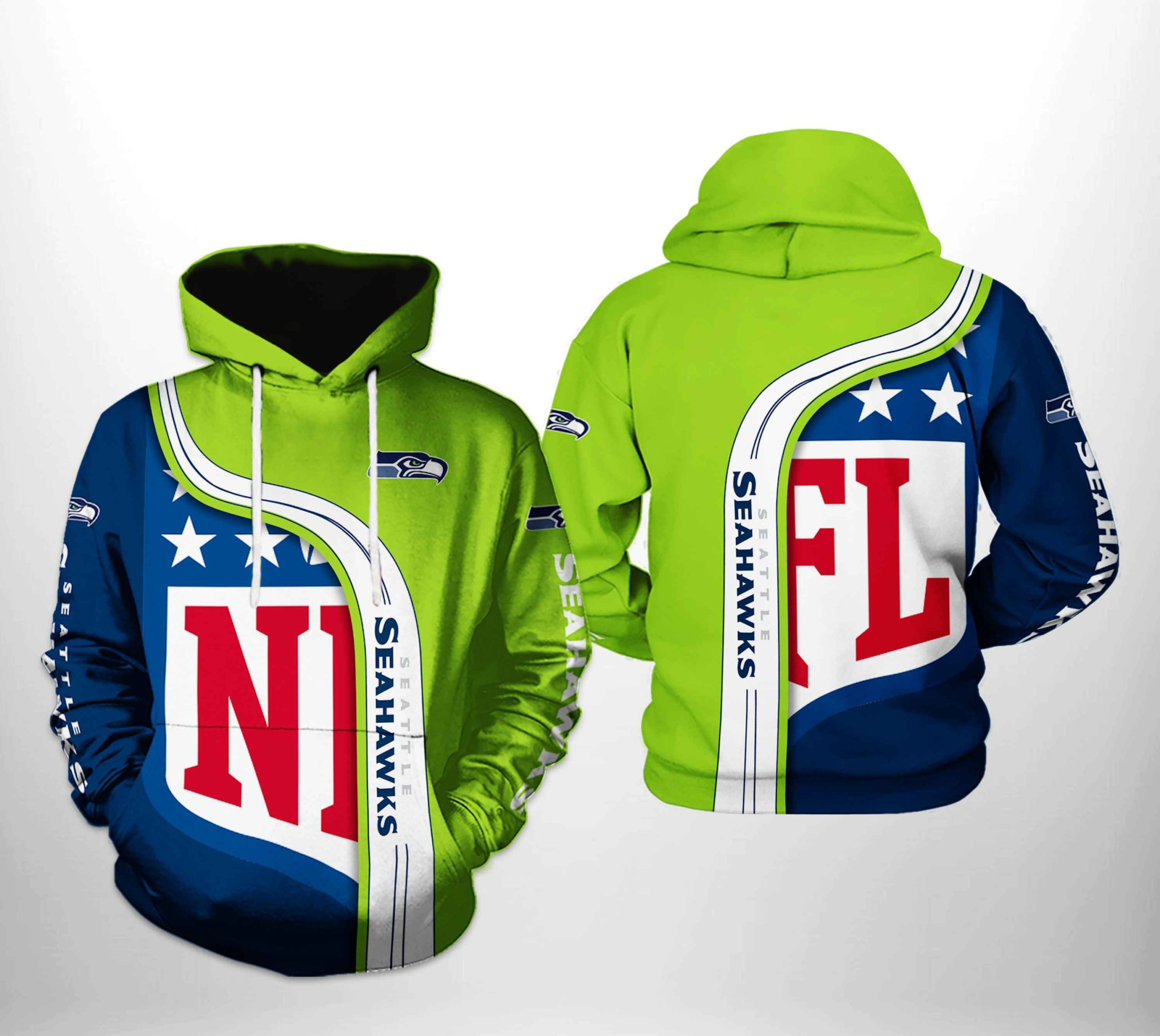 NFL Seattle Seahawks NFL Team Hoodie Zip Hoodie Version 2167