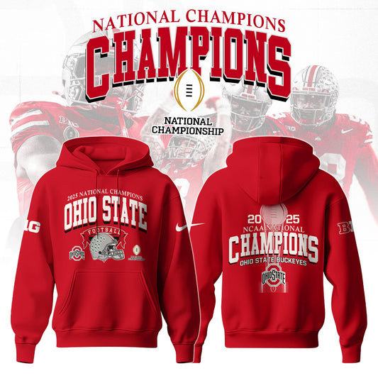 Ohio State Buckeyes NCAA National Champions Hoodie Football Themed Gifts