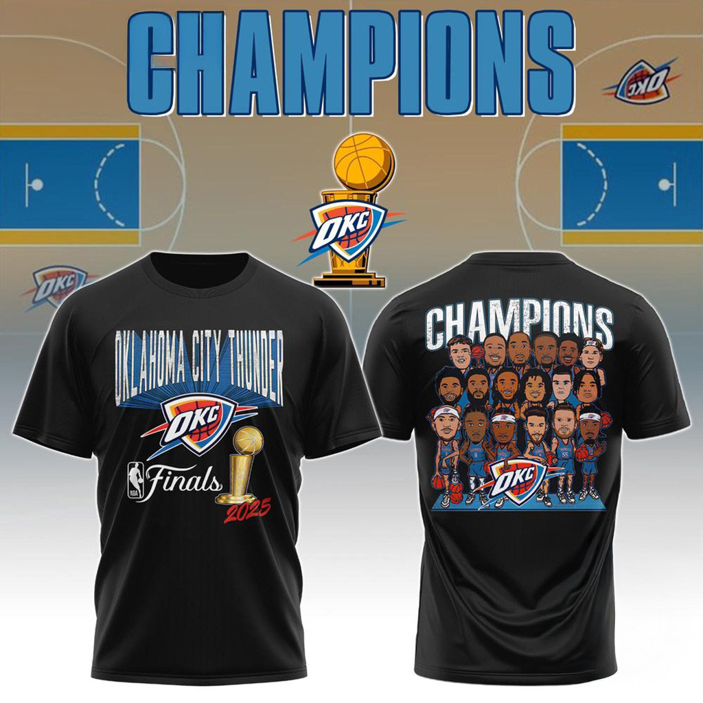 Oklahoma City Thunder 2025 NBA Final Team Graphic Shirt OKC Merch Basketball Enthusiast Gifts