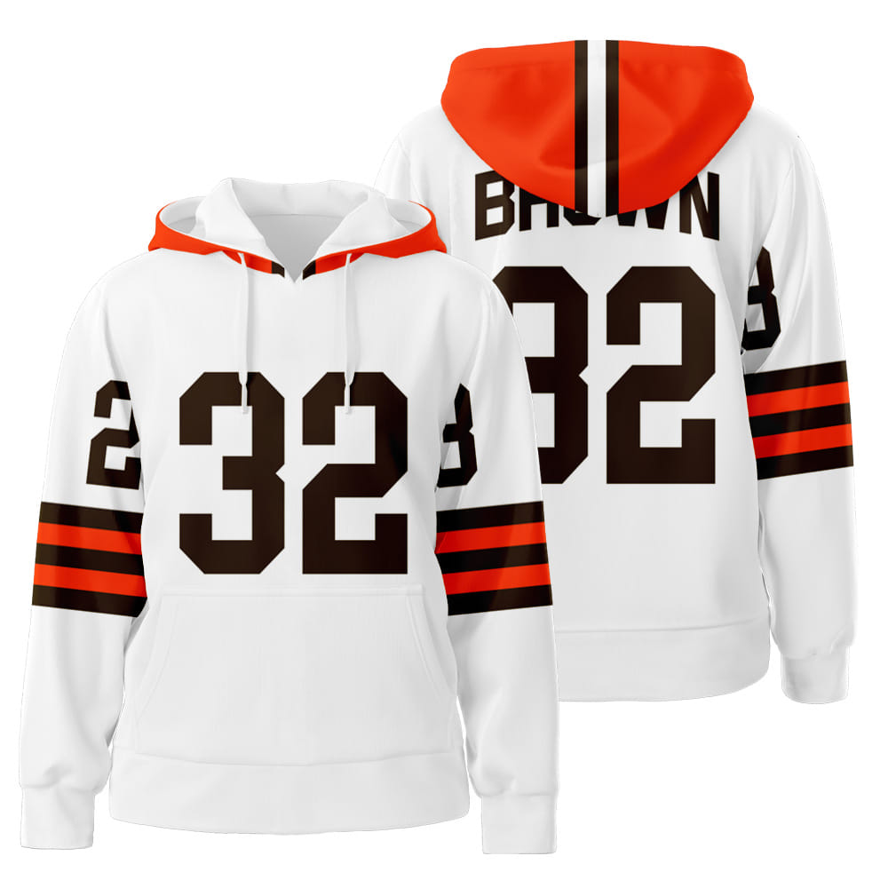 Personalized Cleveland Browns Custom Name And Number 3D All Over Print Hoodie Zip-Up Hoodie