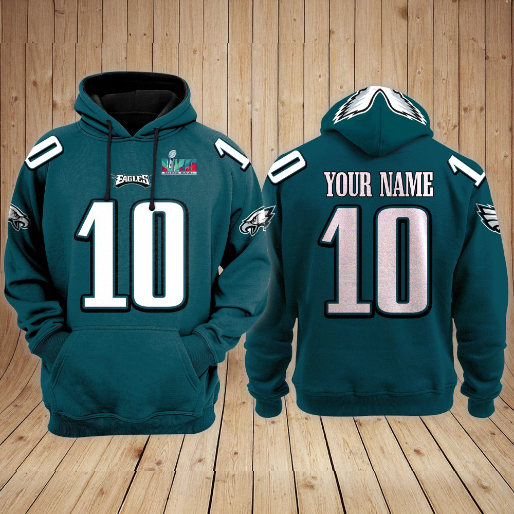 Personalized Philadelphia Eagles 2023 Super Bowl LVII Hoodie Stepdad Gifts For Fathers Day