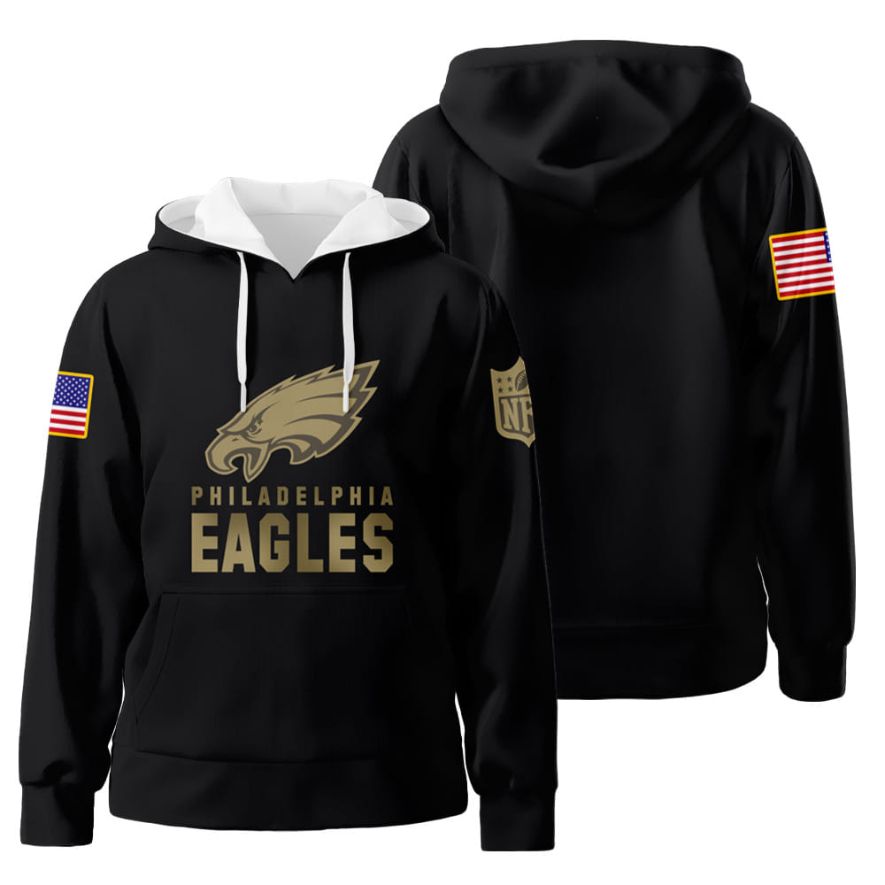 Philadelphia Eagles Golden 3D All Over Print Hoodie Zip-Up Hoodie