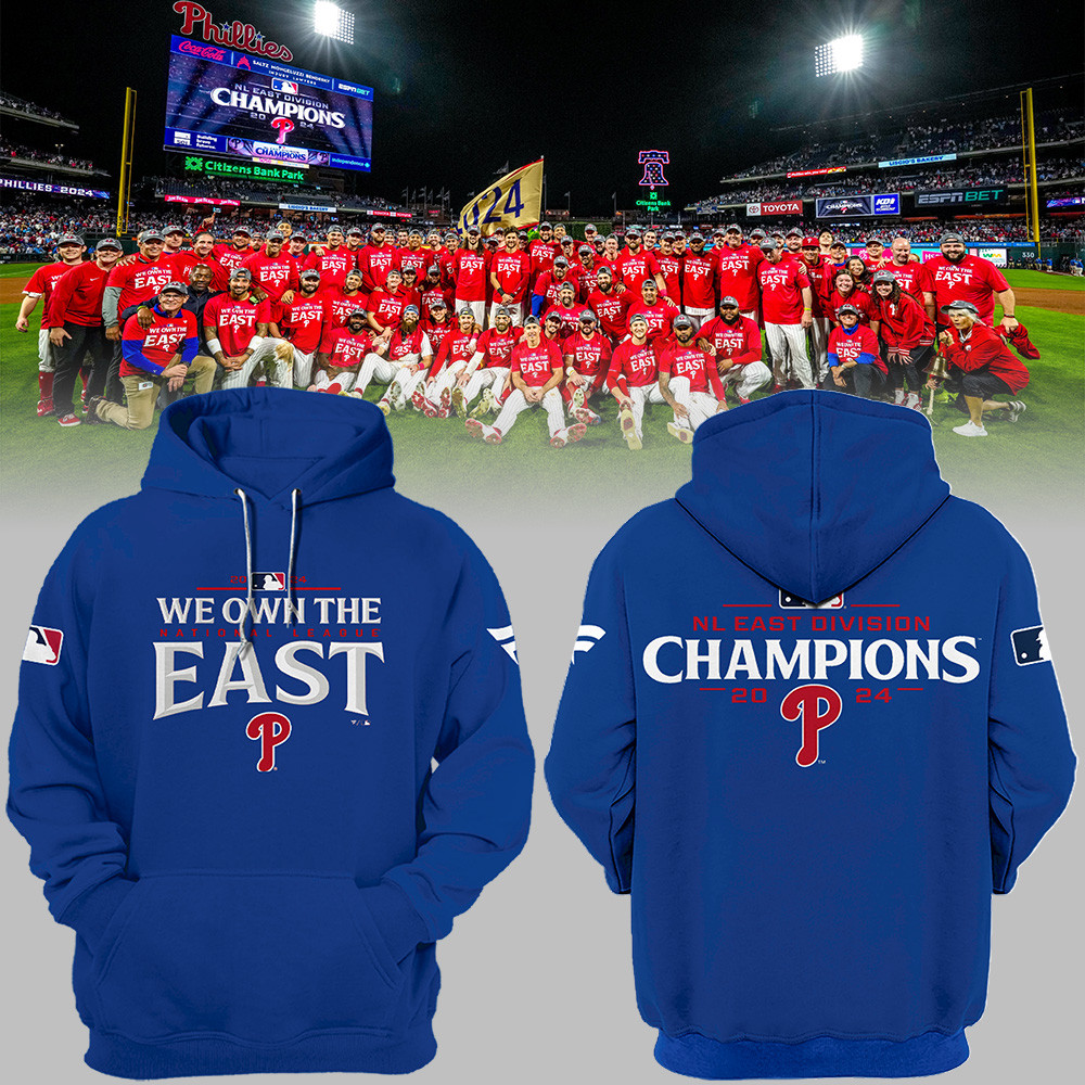 Philadelphia Phillies Mlb 2025 Champion Divison Blue Hoodie Football Related Gifts