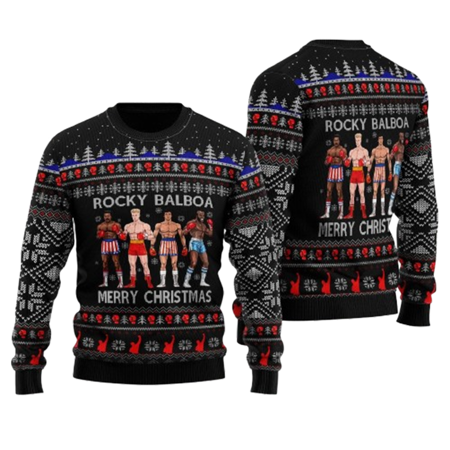 Rocky Balboa Merry Ugly Christmas Sweater