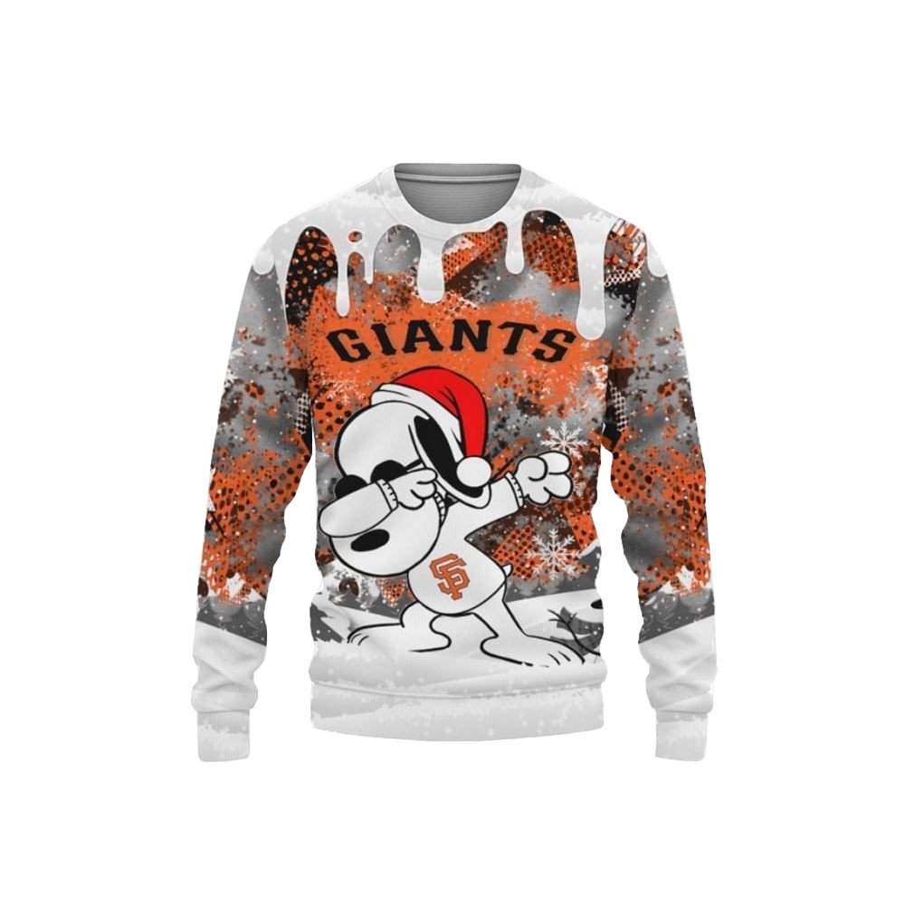 San Francisco Giants Snoopy Dabbing Ugly Christmas Sweater