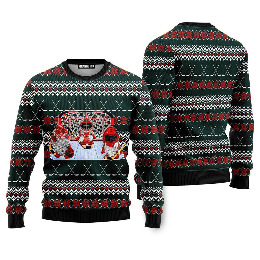 Santa Hockey Ugly Christmas Sweater