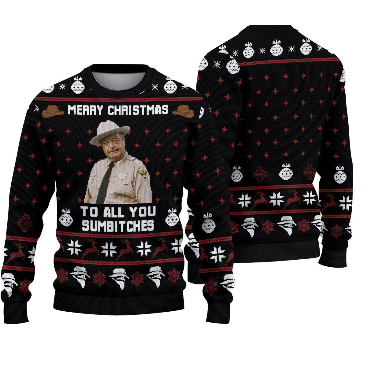 Smokey And The Bandit Merry Christmas Ugly Christmas Sweater