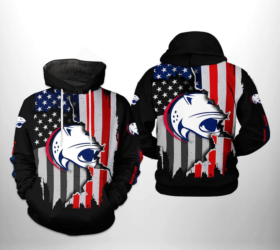 South Alabama Jaguars NCAA US Flag Hoodie Zip Hoodie Version 1901
