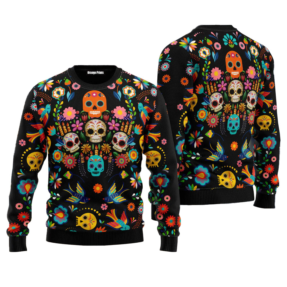 Sugar Skull Ugly Christmas Sweater