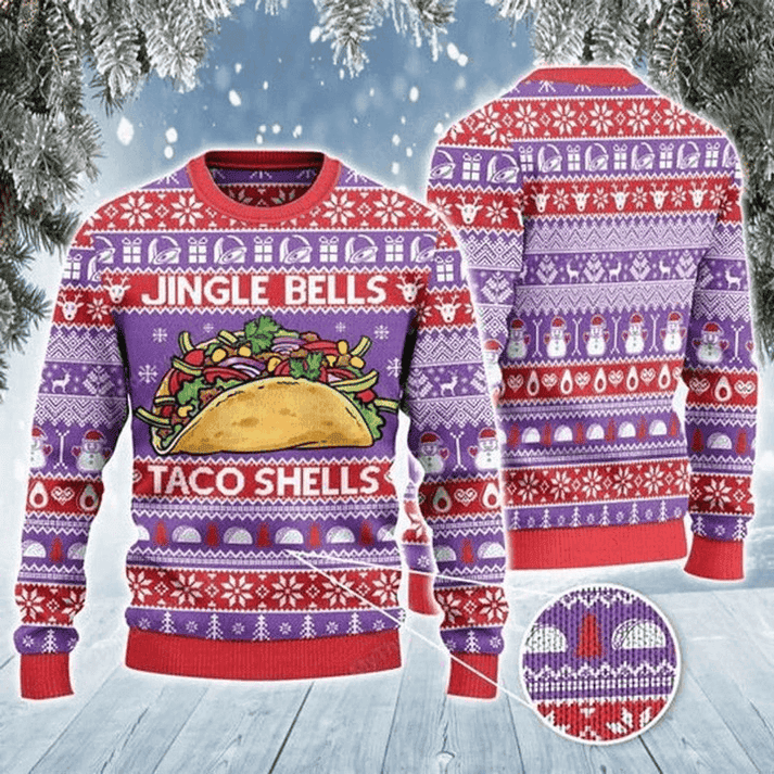 Taco Shells Jingle Bells Taco Shells Ugly Christmas Sweater