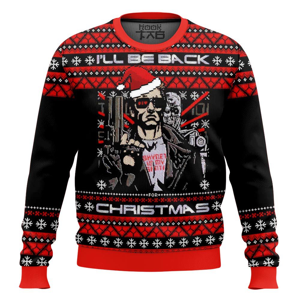 Terminator Ill Be Back, A Very Cyber Christmas Ugly Sweater