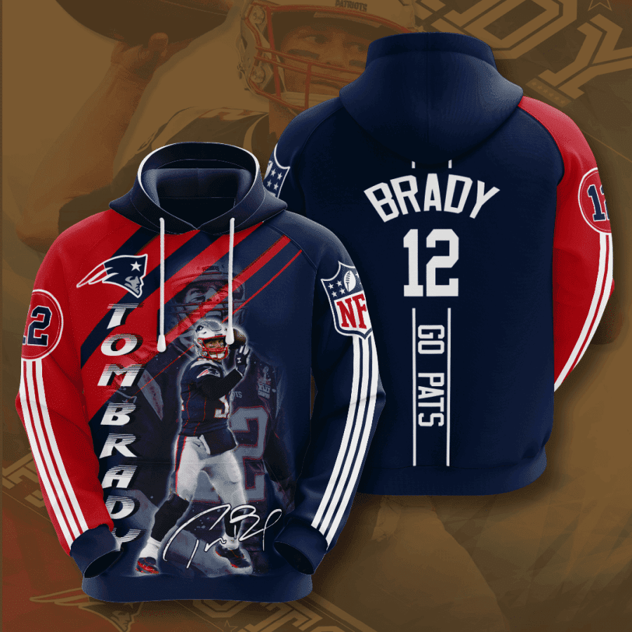 Tom Brady New England Patriots Hoodie Zip Hoodie Version 488