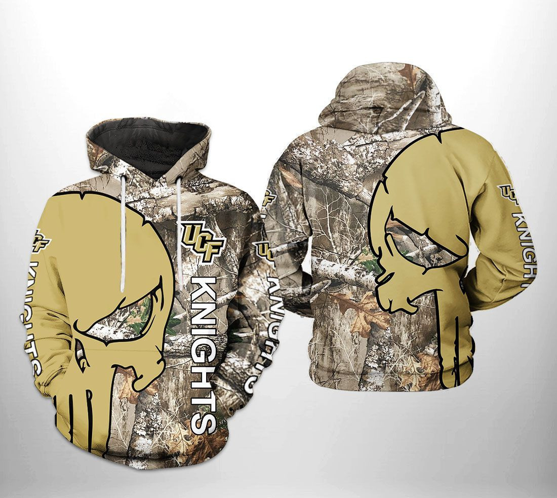 UCF Knights NCAA Camo Veteran Hunting Hoodie Zip Hoodie