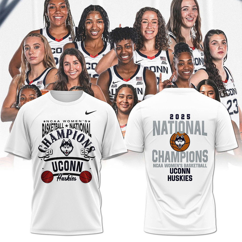 Uconn Huskies 2025 National Champions NCAA Womens Basketball Shirt Gifts For Basketball Lover