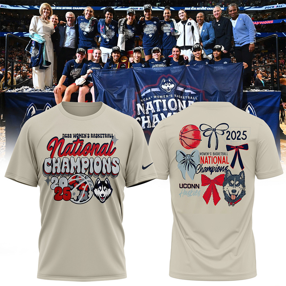 Uconn Huskies 2025 National Champions NCAA Womens Basketball Shirt Gifts For Wife