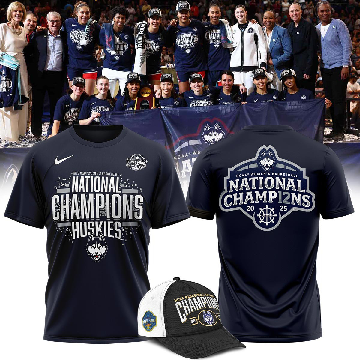 UConn Huskies 2025 NCAA Womens Basketball National Champions Shirt Gift For Basketball Lover