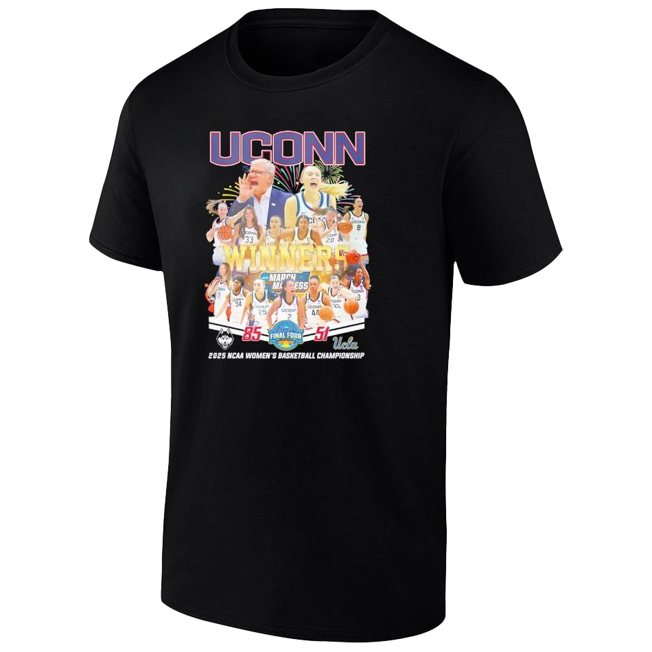 UConn Huskies 85 51 Ucla 2025 NCAA Womens Basketball Champions shirt