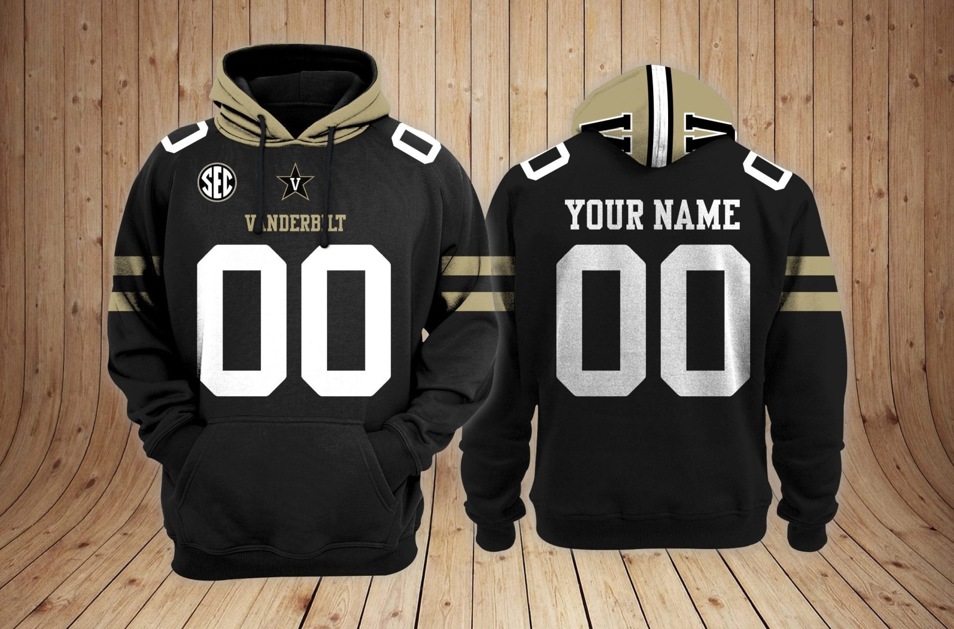 Vanderbilt Commodores NCAA Custom 3D Hoodie PT24441