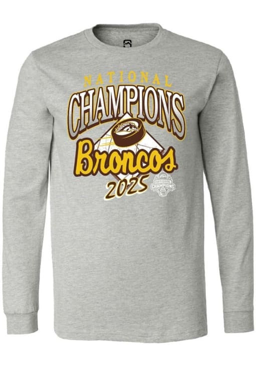 Western Michigan National Championship Gear Long Sleeve Shirt 2025 NCAA Gift Ideas For Hockey Lovers