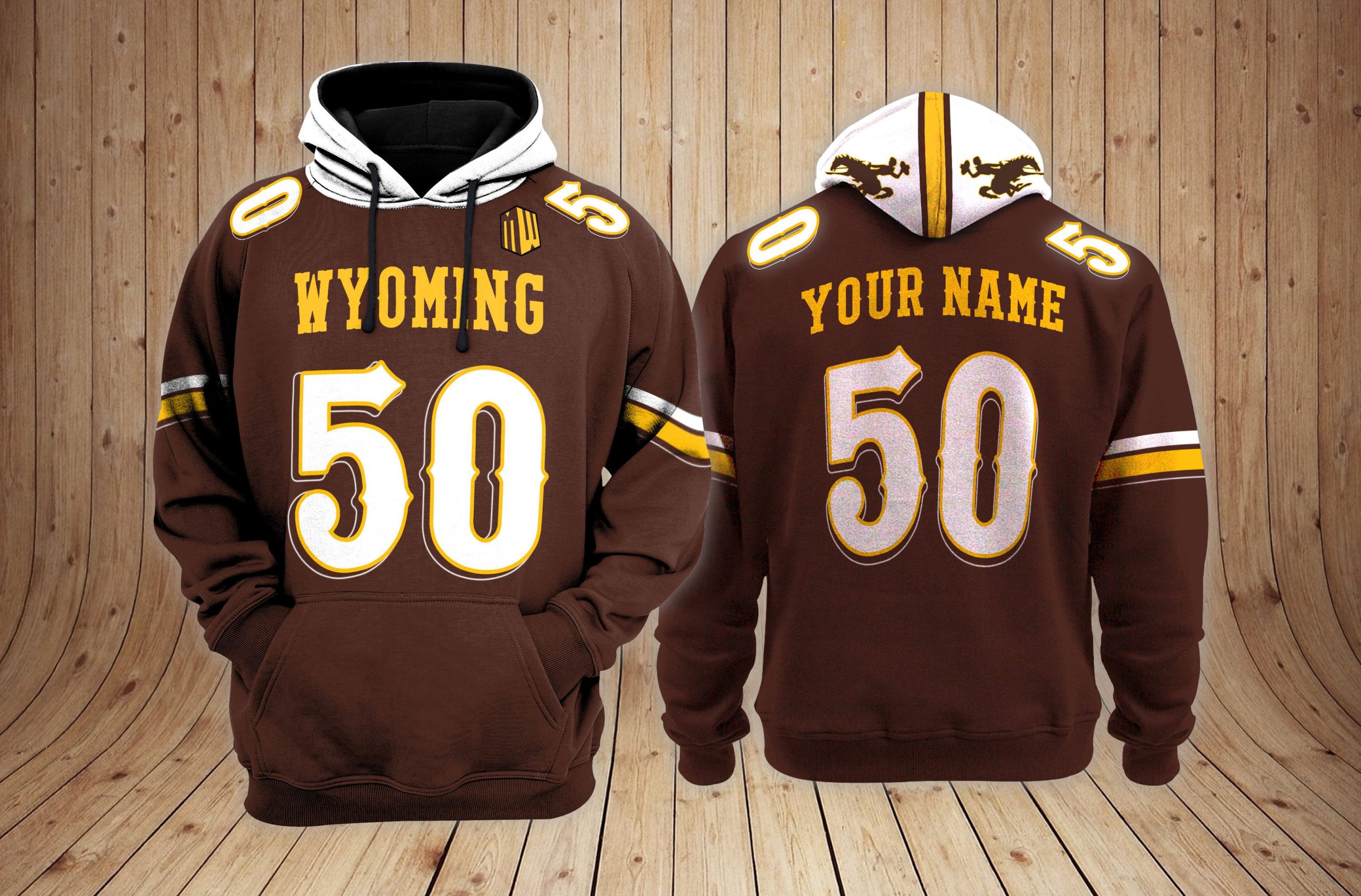 Wyoming Cowboys football NCAA Custom 3D Hoodie PT19461