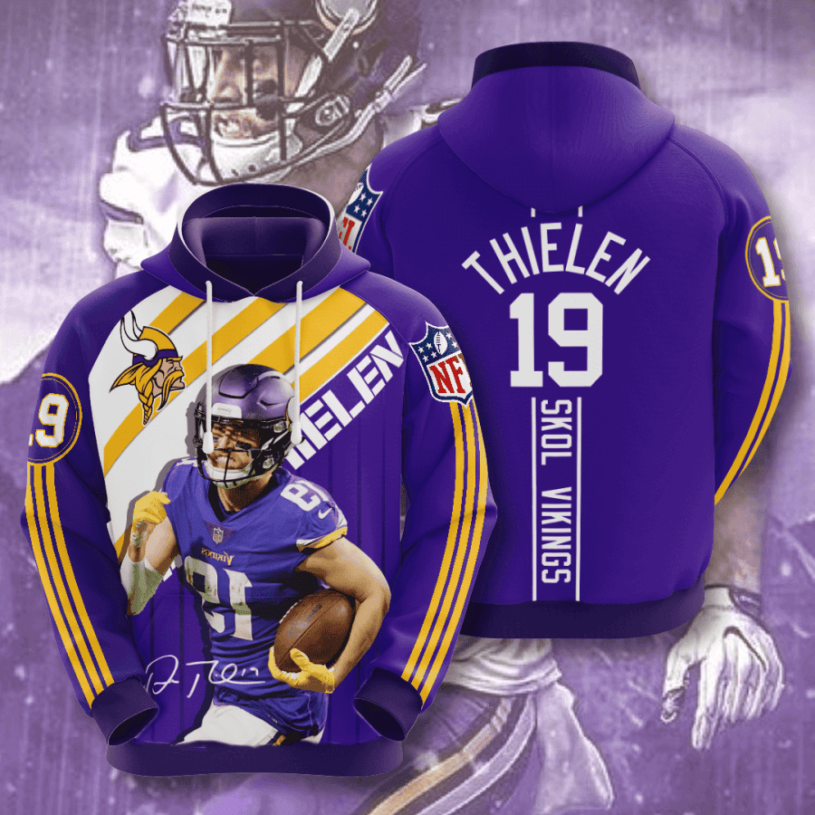 Adam Thielen Minnesota Vikings 19 Hoodie Zip Hoodie