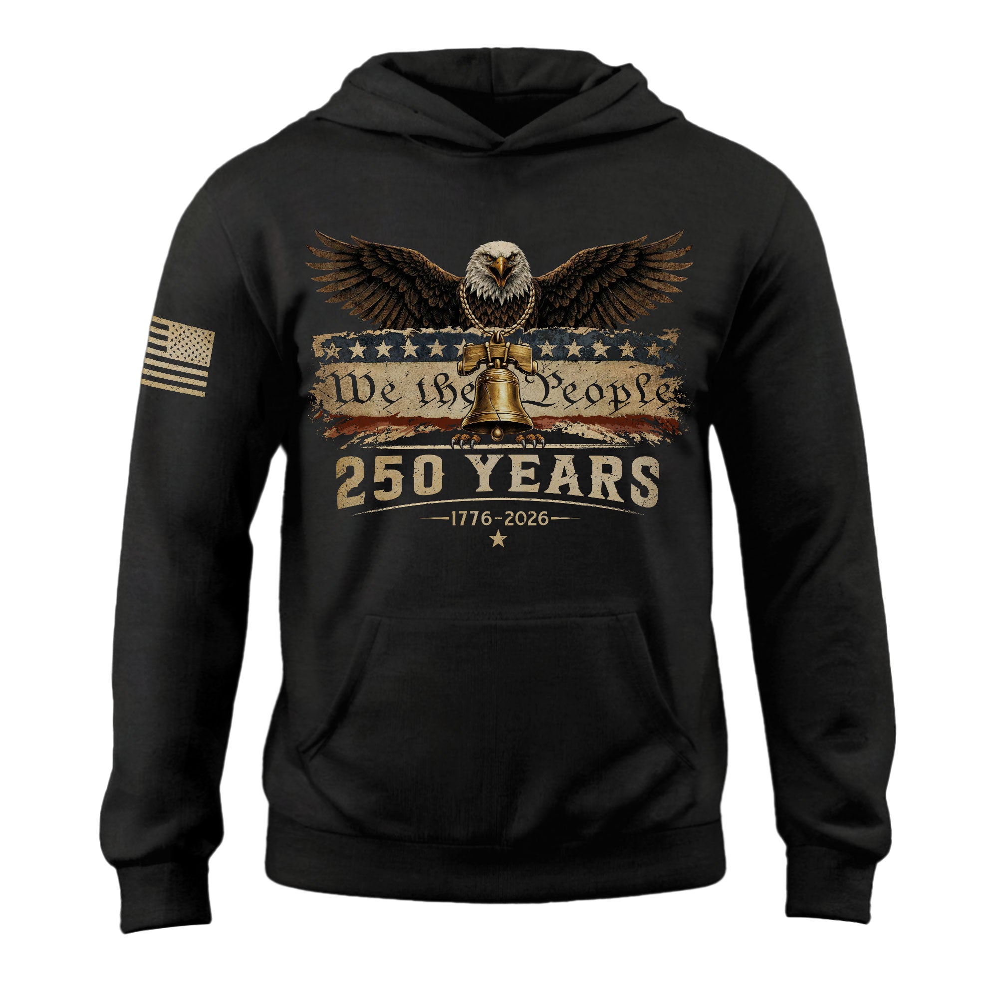 America 1776-2026 250th Anniversary Patriotic Hoodie
