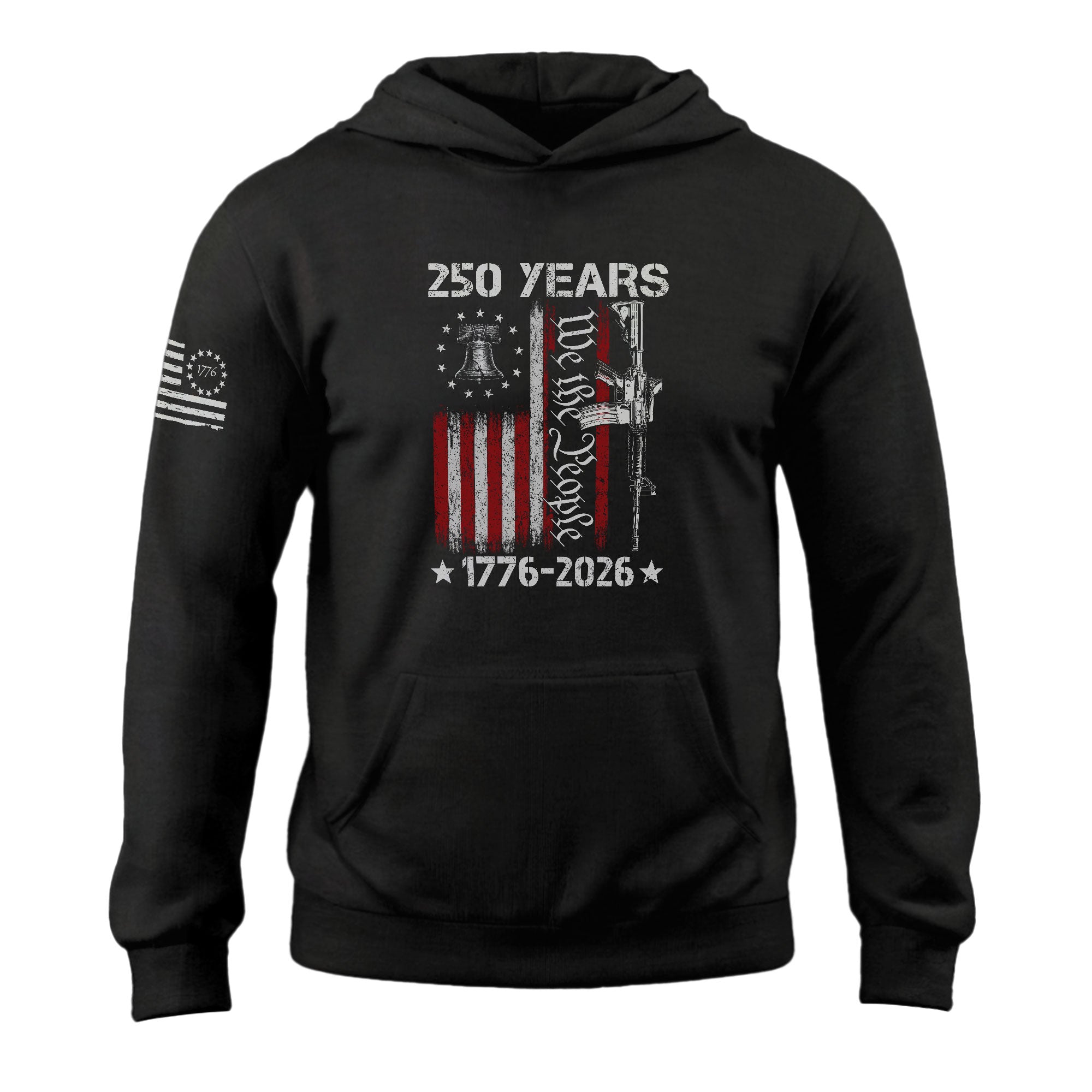 America 250th Anniversary Hoodie 1776-2026 We The People Eagle Flag Edition