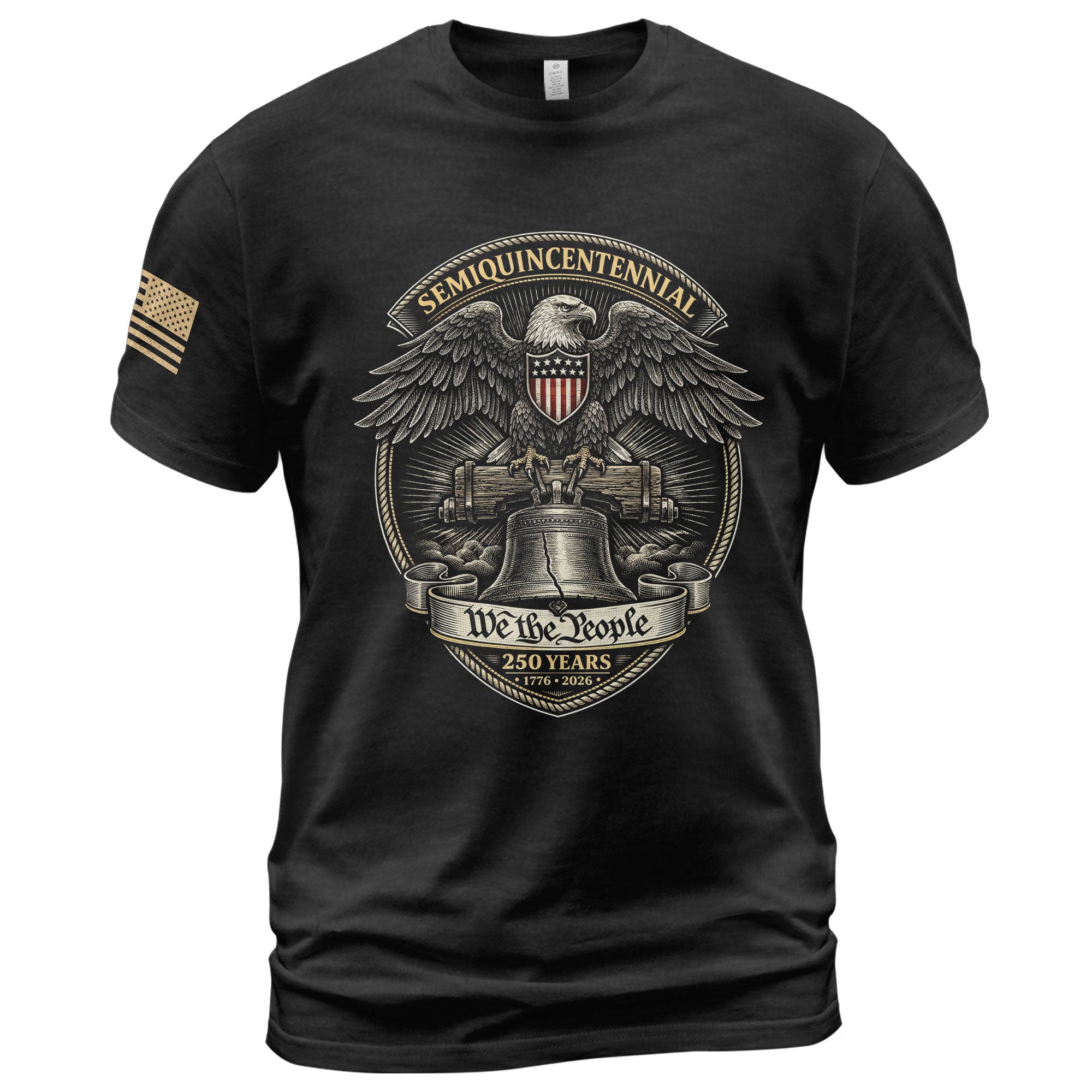 America 250th Anniversary T-Shirt 1776-2026 We The People Liberty Bell Eagle Patriotic Tee