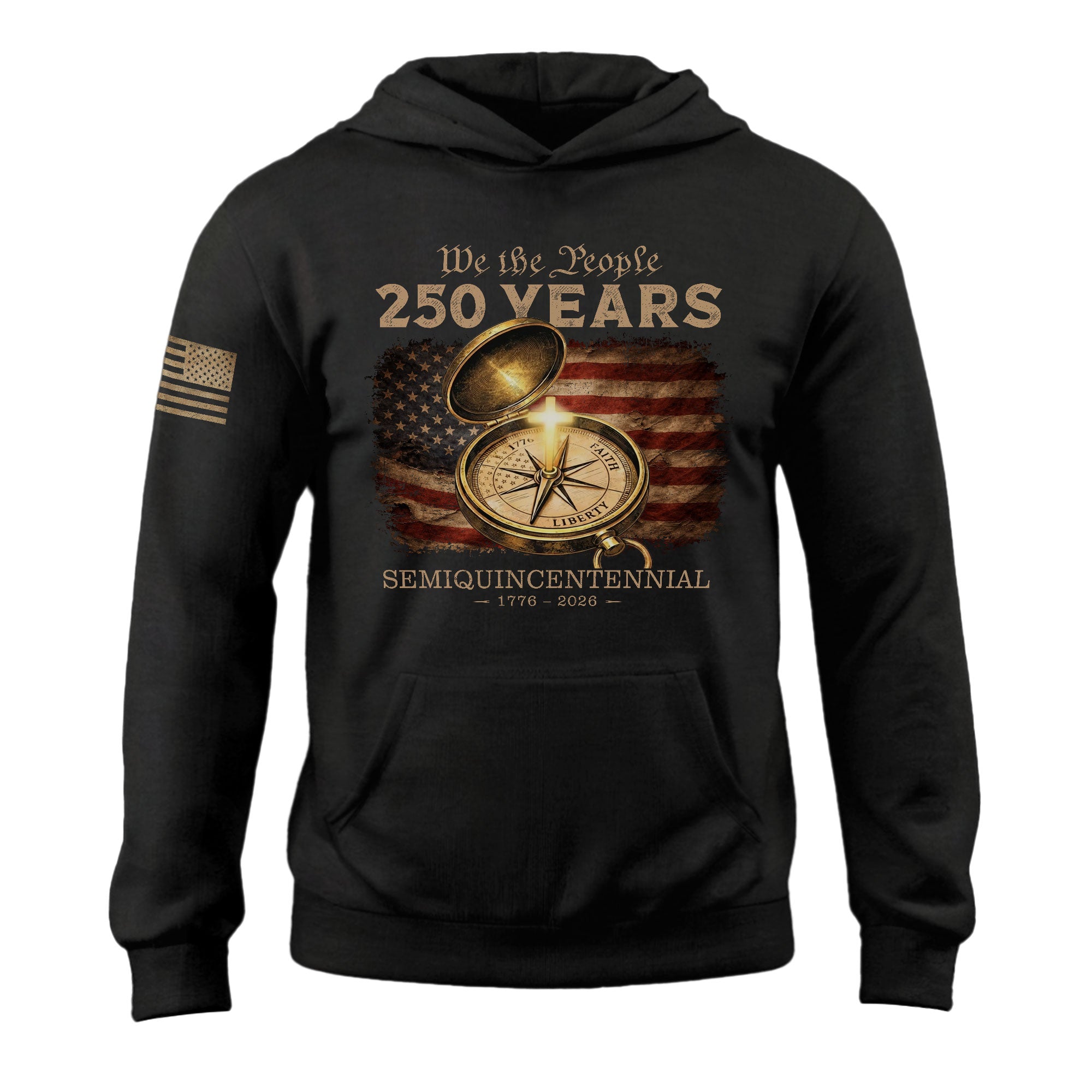 American Christian Faith Hoodie 1776-2026 USA 250th Anniversary Patriotic Sweatshirt