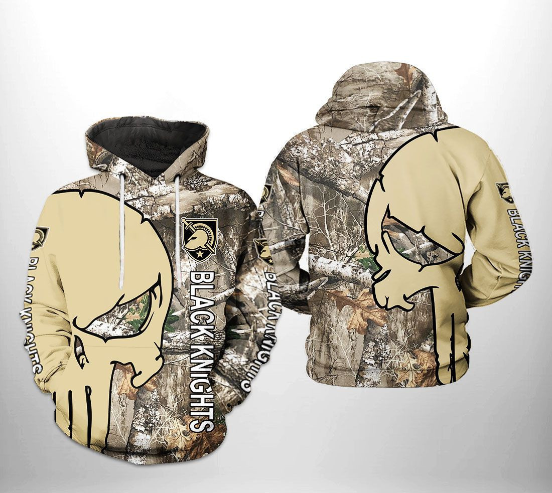 Army Black Knights NCAA Camo Veteran Hunting Hoodie Zip Hoodie