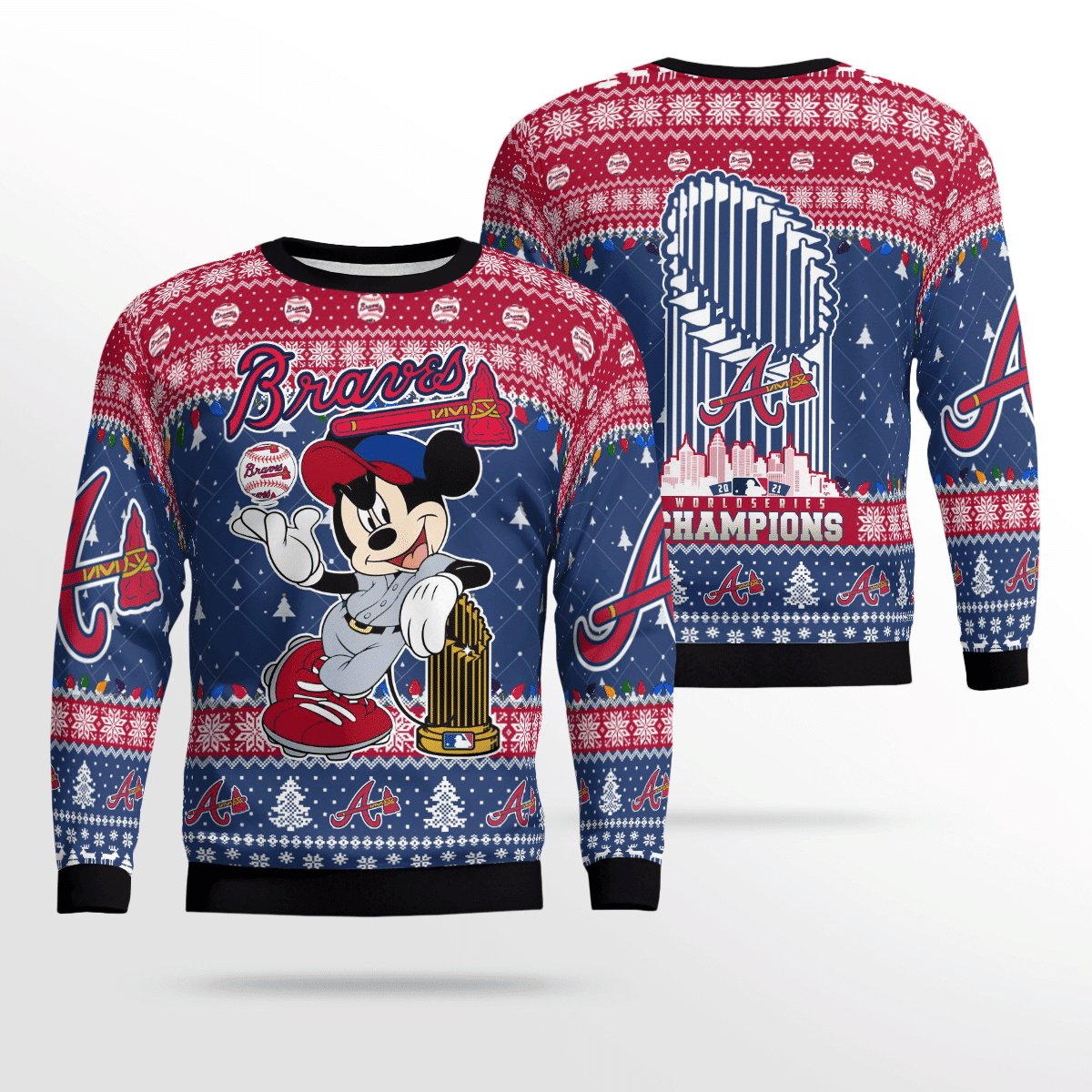 Atlanta MKM Team Knit 2021 World Series Champions Sweater