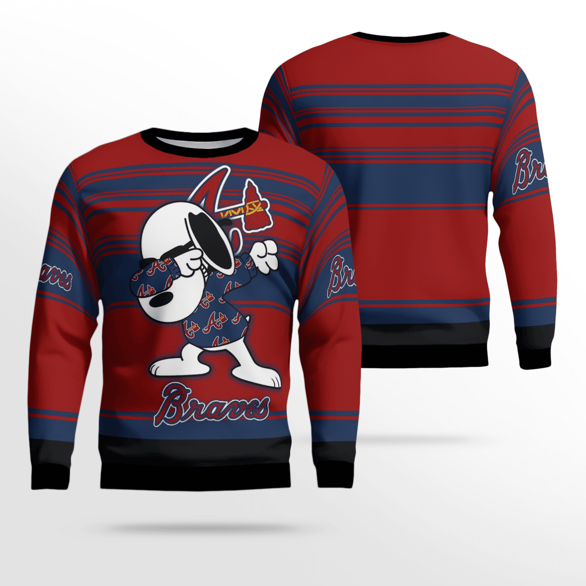 Atlanta Snoopy dog Dab Ugly Sweater
